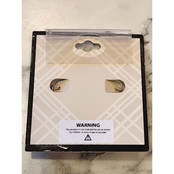 Dana Buchman Gold-Tone Hoop Earrings - Picture 3 of 5